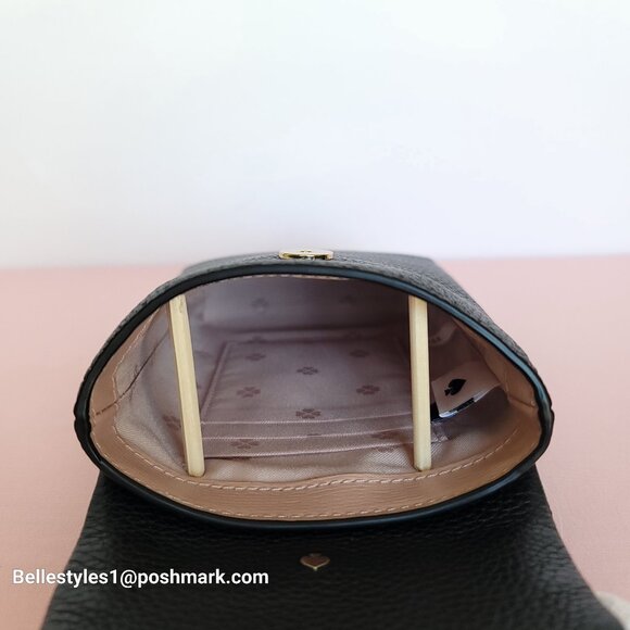 KATE SPADE Bradley North/South Pebbled Leather Phone Crossbody- Black color 🎈⭐ - Picture 13 of 16